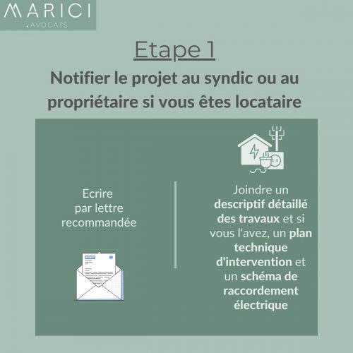 Étape 1 : Notifier le projet au syndic ou au propriétaire si vous êtes locataire