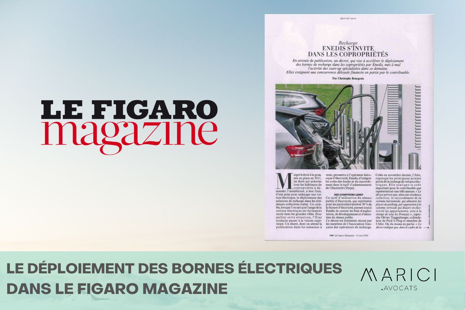 Le déploiement des bornes électriques dans le Figaro Magazine